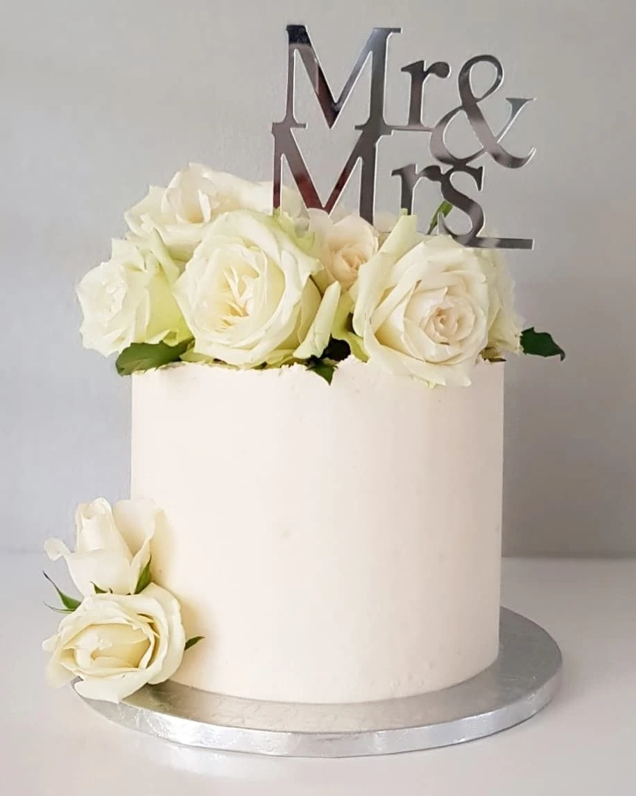 12-Inch Single-Layer Buttercream Wedding Cake